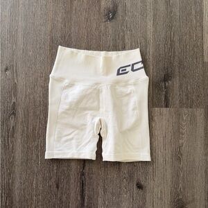 ECHT Cream High-Waisted Shorts